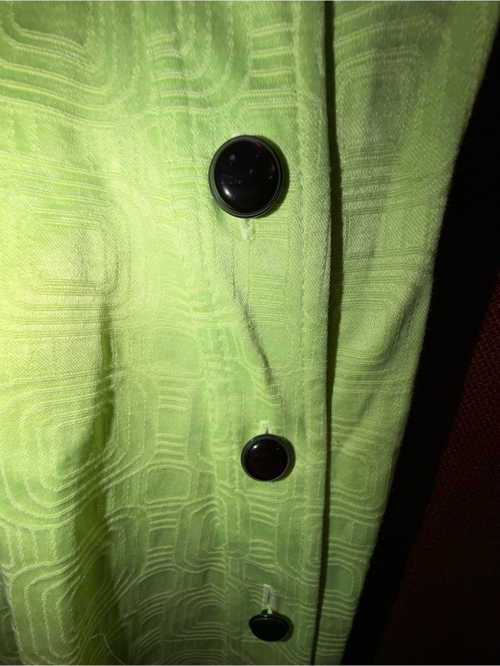 Rabbit Rabbit Rabbit Neon Lime Pleated Dress with Side Buttons - Picture 5 of 5